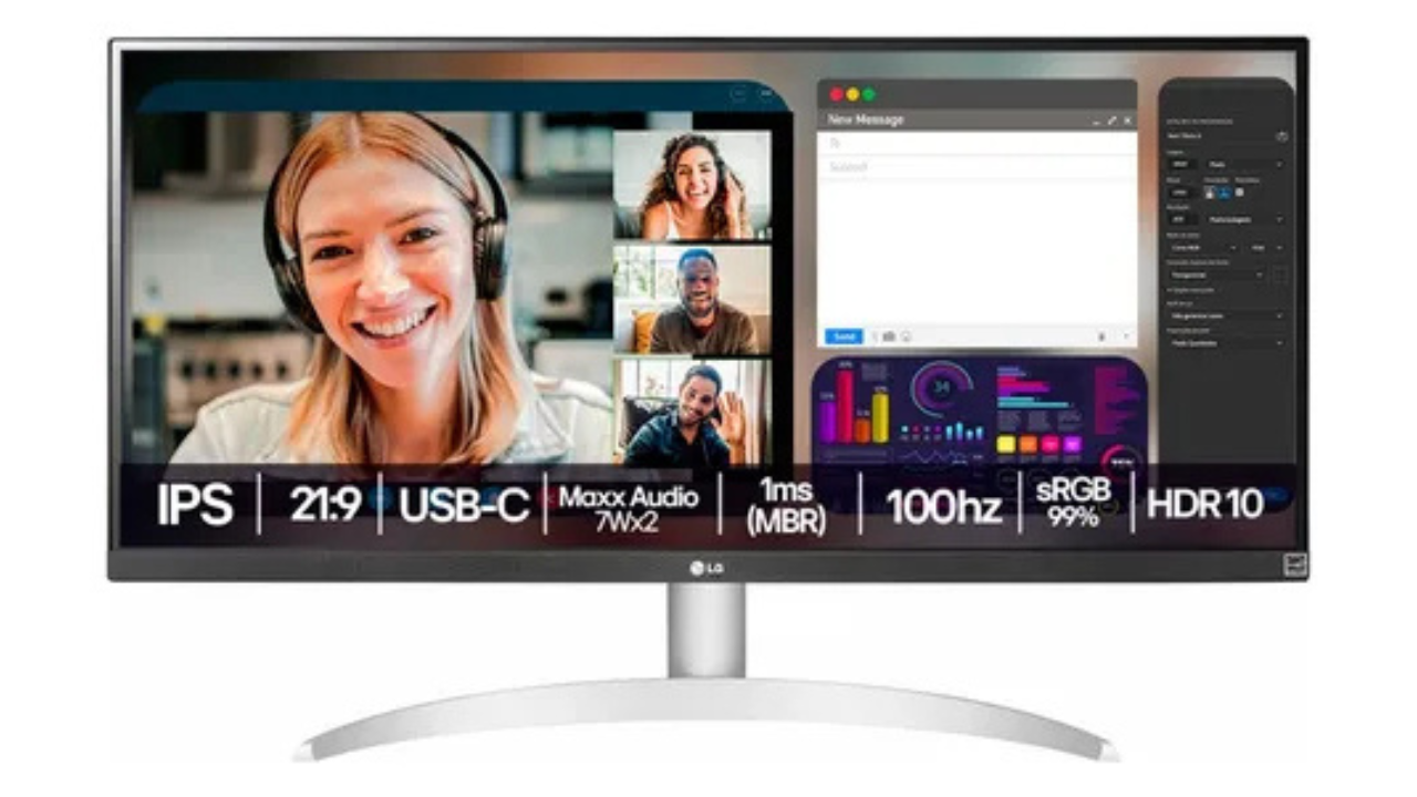Monitor LG Ultrawide 29” para design e edição