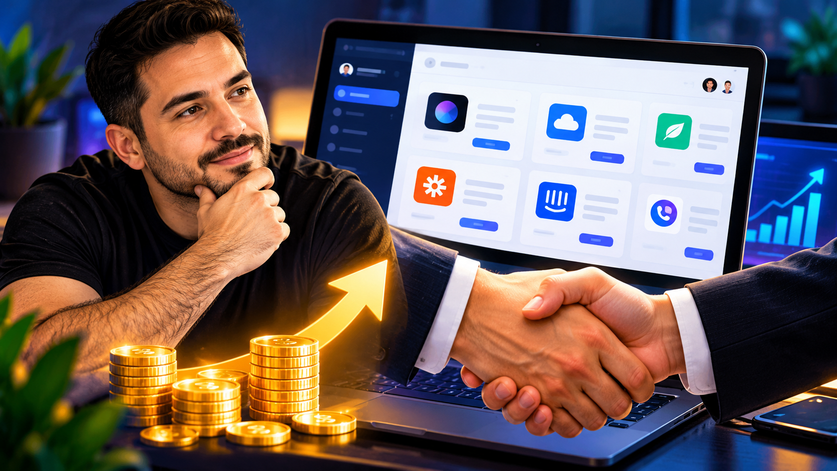 PartnerStack e marketing de afiliados com painel digital, parcerias comerciais e crescimento financeiro
